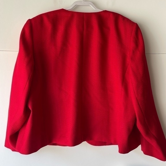 Red Suit Jacket Skirt for Women Plus Size Red Formal Dress Valentines Day, 32W - Picture 6 of 12